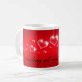 Envoi de tout mon amour - Bubble Hearts Mug (Devant gauche)