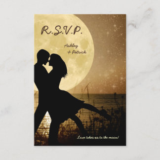 Envolez-moi vers la Lune Mariage RSVP Invitation