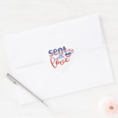 Envoyé Avec Amour Stickers Patriotique (Enveloppe)