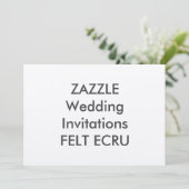 ENVOYÉ ECRU 7" x 5" Invitations de mariage (Debout devant)