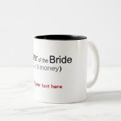 Envoyer de l'argent Père de la mariée mug (Devant droit)