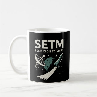 Envoyer Elon à Mars SETI Parody Logo Mug