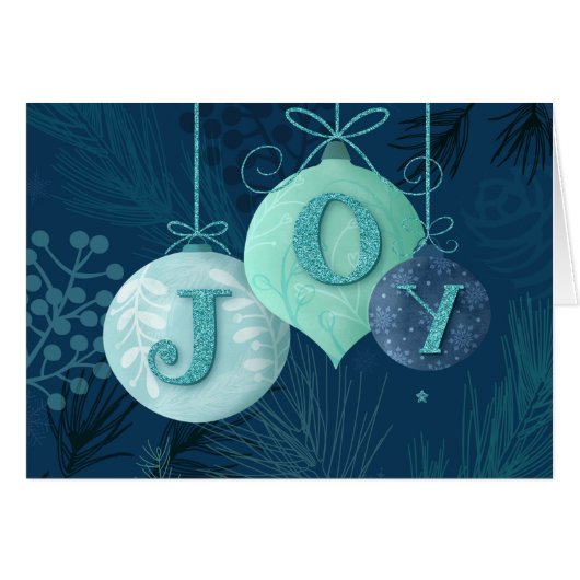 Envoyer Joy avec cette carte de vacances bleu ton  (Devant horizontal)