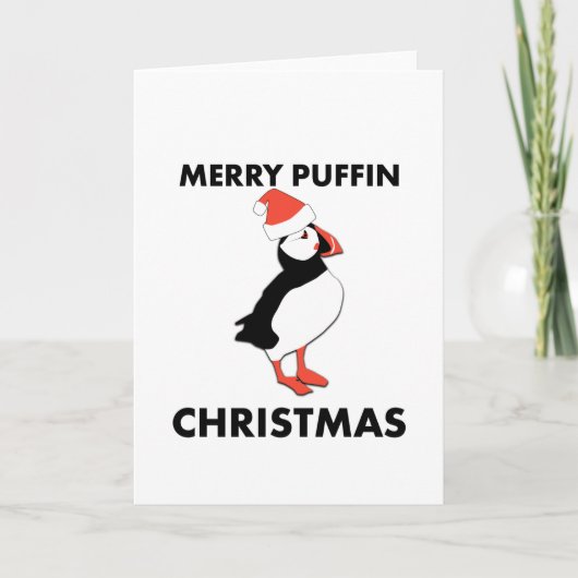 Envoyer Joyeux Puffin Cartes de Noël cette fête (Devant)