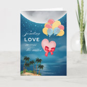 Envoyer l'amour à travers les miles Carte de voeux (Devant)