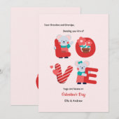 Envoyer l'amour sur la carte Saint Valentin (Devant / Derrière)