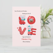 Envoyer l'amour sur la carte Saint Valentin (Debout devant)