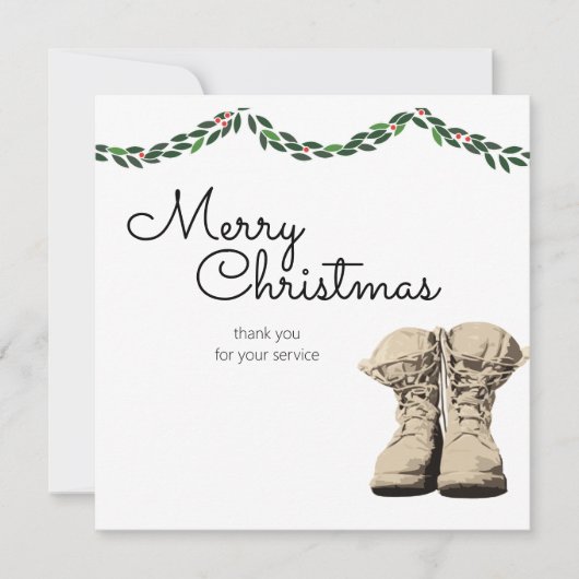 Envoyer les cartes de Noël militaires Soldats (Devant)