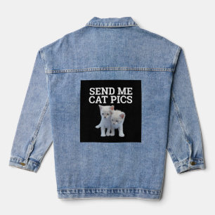 ENVOYER MOI CAT PHOTOS FUNNY DENIM JACKET