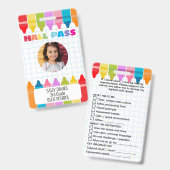 Envoyer un badge de passage Crayon Maths de soutie (Avant & arrière)