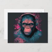 Envoyer un sourire avec des cartes postales Singe (Devant / Derrière)