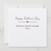 Envoyer une carte photo spéciale Fête des pères (Dos)