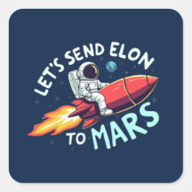 Envoyez Elon sur Mars Stickers