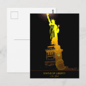 Envoyez la Liberté : Carte postale de la Statue de (Devant / Derrière)