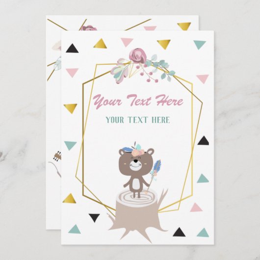 Envoyez N'Importe Quelle Invitation Événement (Devant / Derrière)