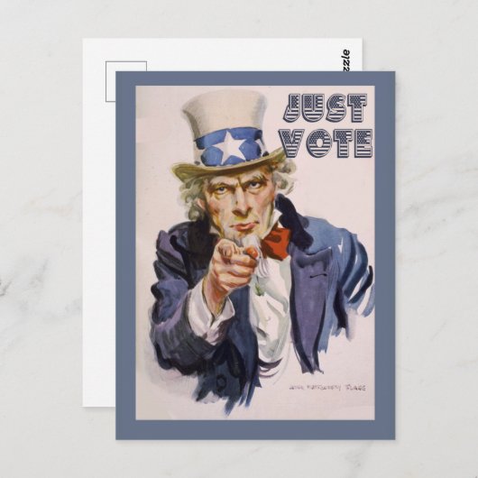 ENVOYEZ SIMPLEMENT des CARTES POSTALES "Oncle Sam" (Devant / Derrière)