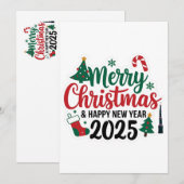 Envoyez un Sourire pour 2025 : Carte de vœux du No (Devant / Derrière)