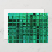 Envy Green Pattern Mosaic Tile Art Briefkaart (Voorkant / Achterkant)
