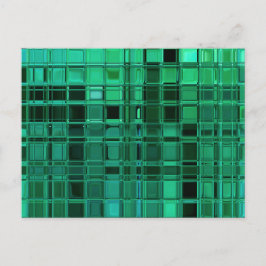 Envy Green Pattern Mosaic Tile Art Briefkaart