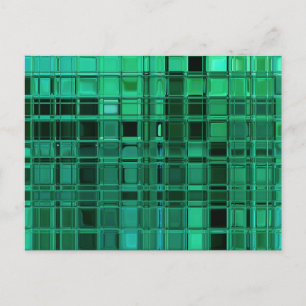 Envy Green Pattern Mosaic Tile Art Briefkaart