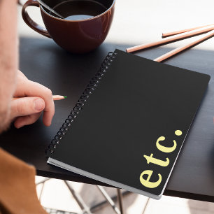enz. Stijlvol zwart & geel vet script Notitieboek