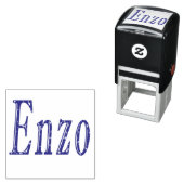 Enzo, naam Logo, Zelfinktende Stempel (In situ)