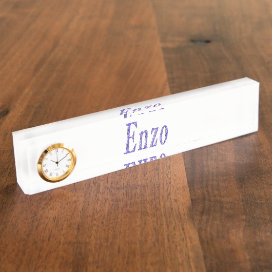 Enzo,_Name,_Logo, Plaque De Nom Du Bureau Avec Hor (Taille)