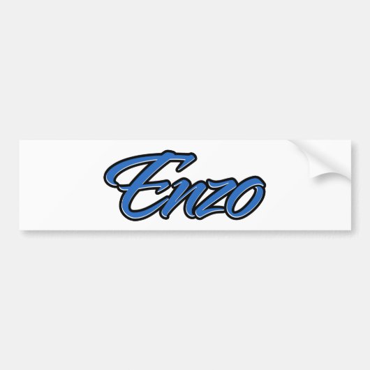 Enzo Nom bleu Autoaufkleber Sticker (Devant)