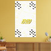 Enzo, nome pessoal de caligrafia desenhada à mão canvas afdruk (Insitu (Woonkamer))