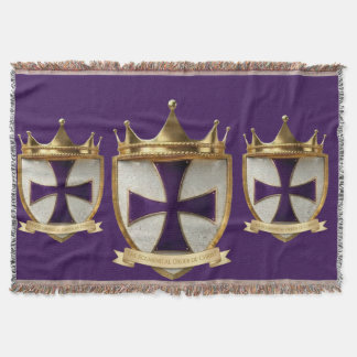 EOC Priester Crest ontwerp paars Deken