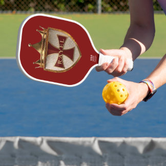 EOC RED RayEl Crest ontwerp Pickleball Paddle