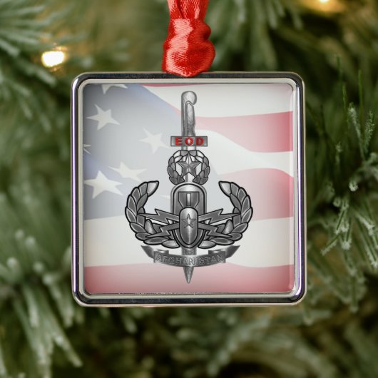 EOD Afghanistan Veteran  Metalen Ornament (Boom)