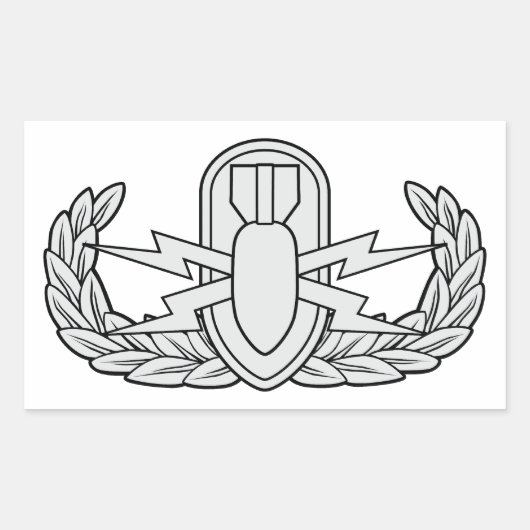 EOD-badge Rechthoekige Sticker (Voorkant)