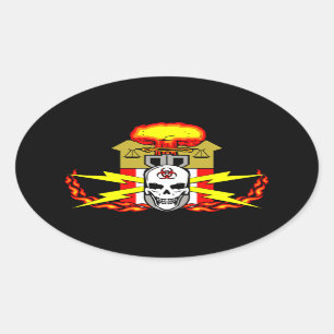 EOD, Bomb-technicus Decal Ovale Sticker