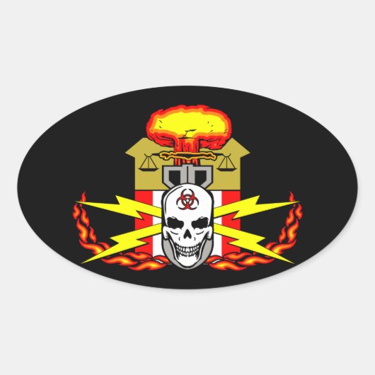 EOD, Bomtechnicus Decal Ovale Sticker (Voorkant)