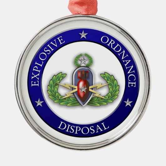 EOD-kerstversiering Metalen Ornament (Voorkant)