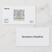 EOD Master WWII Visitekaartje (Voorkant / Achterkant)