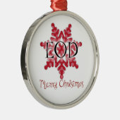 EOD Merry Kerstry Metalen Ornament (Rechts)