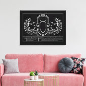 EOD Technical Drawing white Canvas Afdruk (Insitu (Woonkamer))