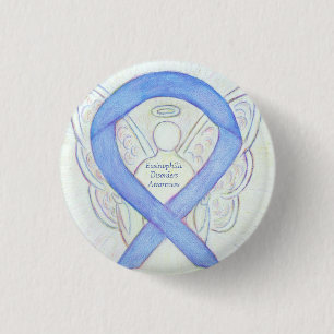 Eosinofiele aandoeningen Voorlichting Ribbon Angel Ronde Button 3,2 Cm