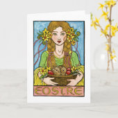 Eostre-Wenskaart Kaart (Gele Bloem)