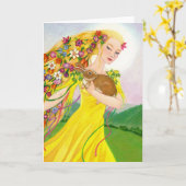 Eostre-Wenskaart Kaart (Gele Bloem)