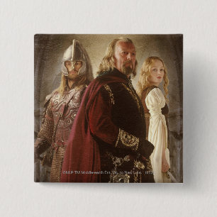 Eowyn en Theoden Vierkante Button 5,1 Cm