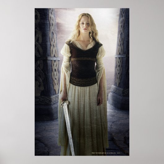 Eowyn met zwaard poster (Voorkant)