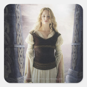 Eowyn met zwaard vierkante sticker