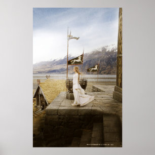 Eowyn over Castle Steps Poster
