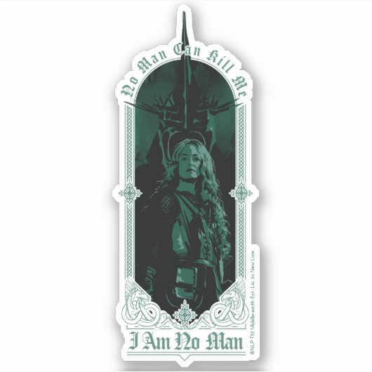 Éowyn Vs SAURON™ "I Am No Man" Rohan Graphic Sticker (Voorkant)