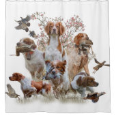 Epagneul Breton, Brittany Spaniel Douchegordijn (Voorkant)