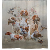 Epagneul Breton, Brittany Spaniel Douchegordijn (Voorkant)