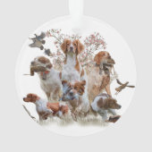 Epagneul Breton, Brittany Spaniel Ornament (achterkant)